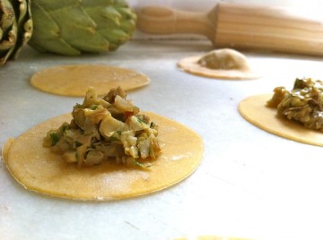 ravioli di carciofi con bottarga1